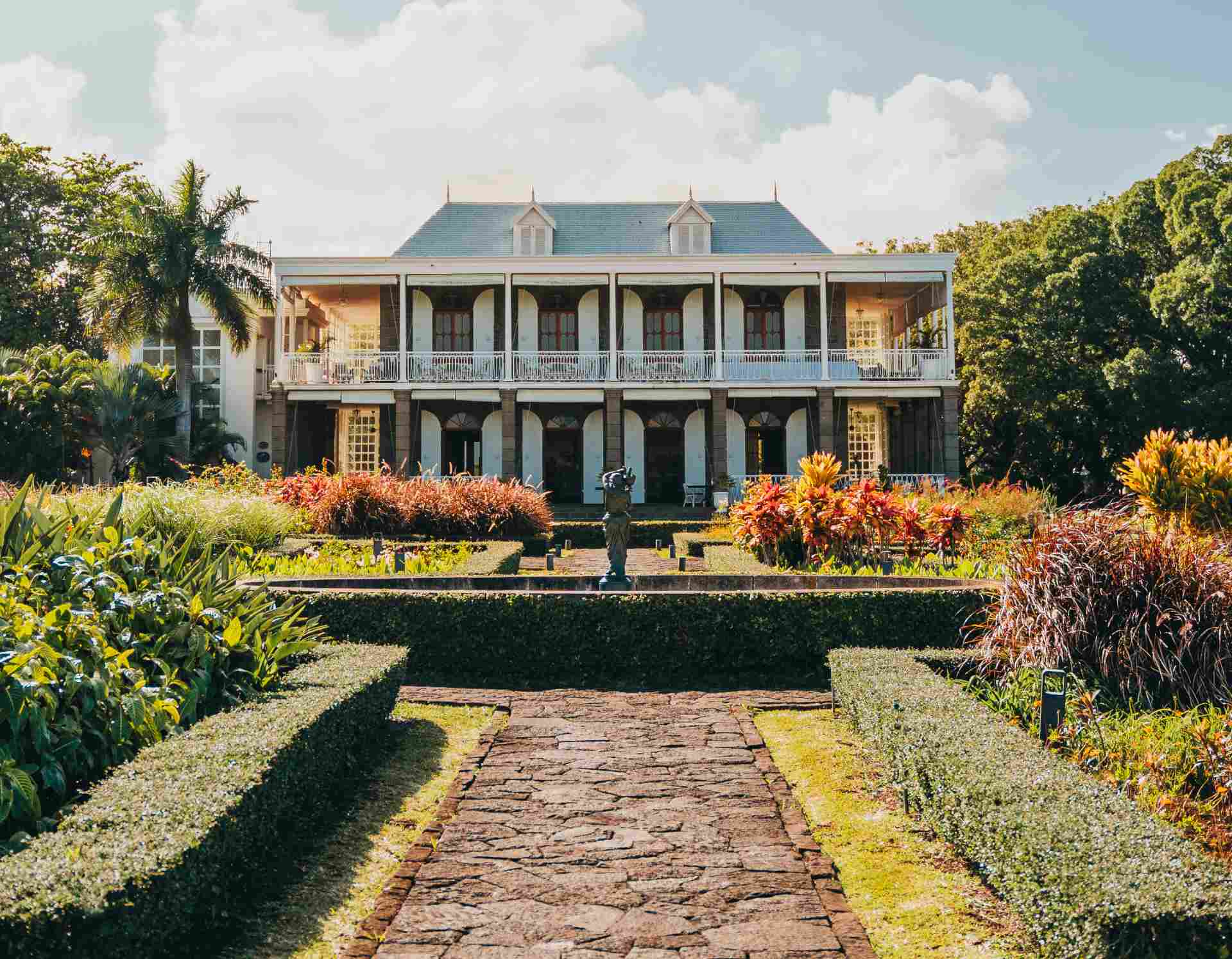 Front view of Le Chateau de Bel Ombre, Mauritius